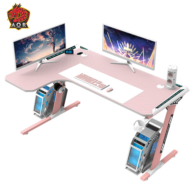 Aor Esports لوح حبيبي صديق للبيئة على شكل حرف L RGB ضوء 140/160 سم مكتب ألعاب L1-7